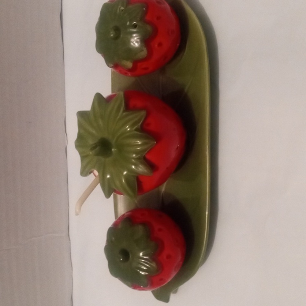 Strawberry Ceramic Condiment Set